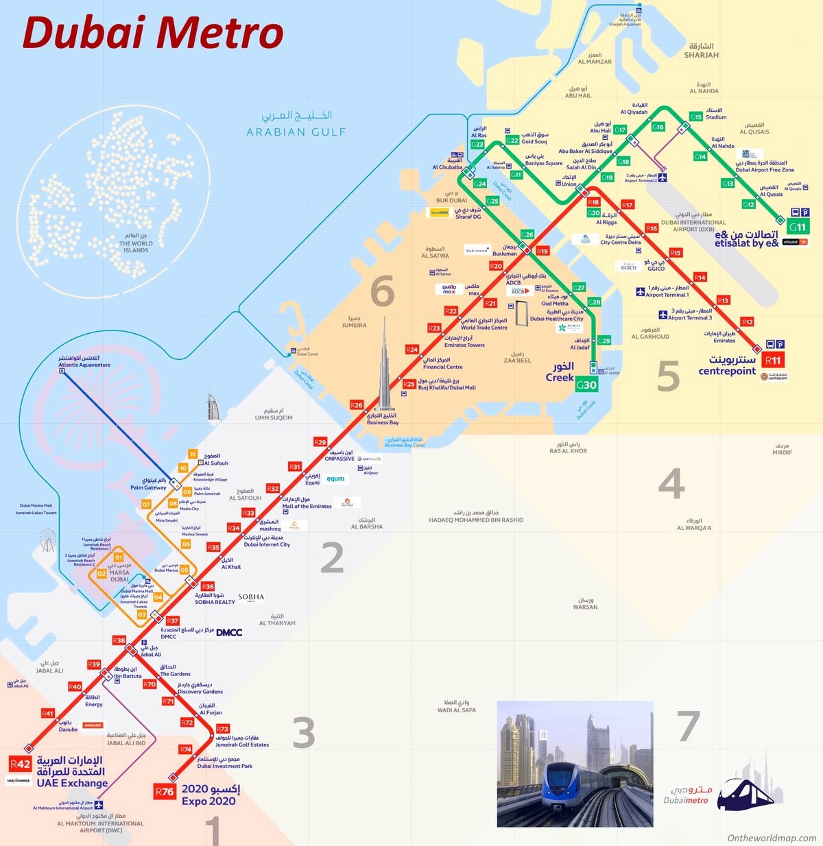 Getting Around Dubai: The Complete Transport Guide (2026) Dubai Metro map