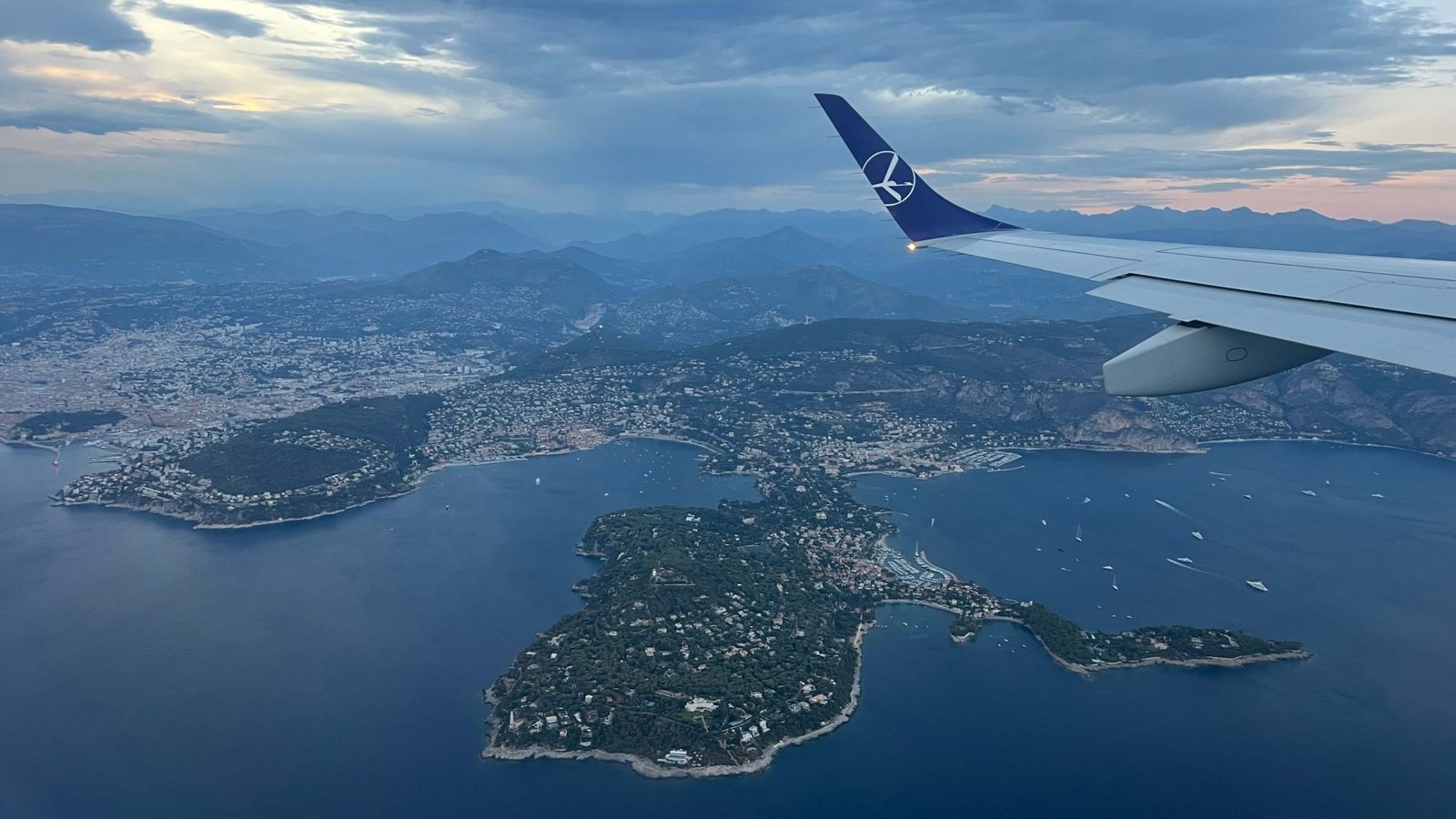 Where to Stay in Nice, France: Best Areas for Every Traveler - My favorite Beach - Views of the Villefranche area from the plane